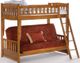 Night & Day Furniture™ Cinnamon Medium Oak Twin/Full Futon Bunk Bed-0