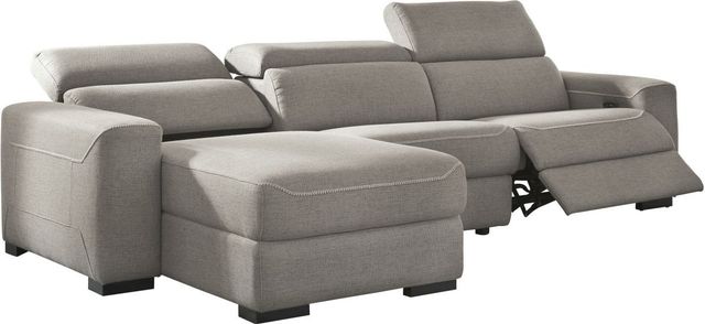 Signature Design by Ashley® Mabton 3-Piece Gray Power Reclining Left-Arm Facing Sectional and Chaise-1