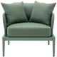 TOV Furniture Kapri Moss Green Aluminum/Fabric Outdoor Accent Chair-3