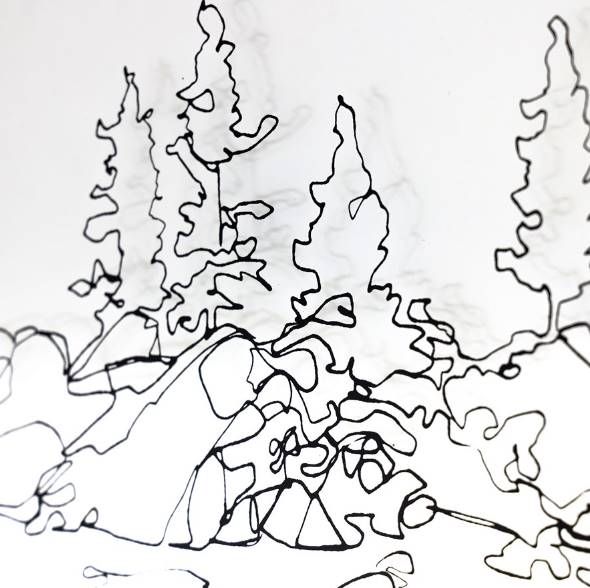 YHD Blurred Lines I Wall Art-3