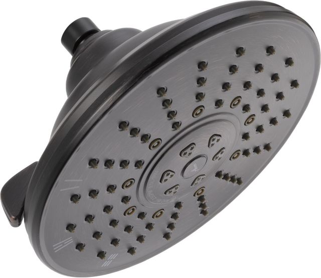 Delta Universal Showering Components Venetian Bronze 3-Setting Raincan Shower Head-0