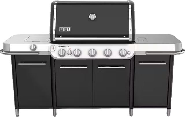 Weber® Summit® GC38 E 5-Burner Black Freestanding Liquid Propane Grill-0