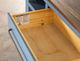 International Furniture Direct Alban Brown Sofa Table with Blue Base-4