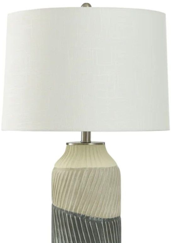 StyleCraft Tabby Sage/White Table Lamp-1