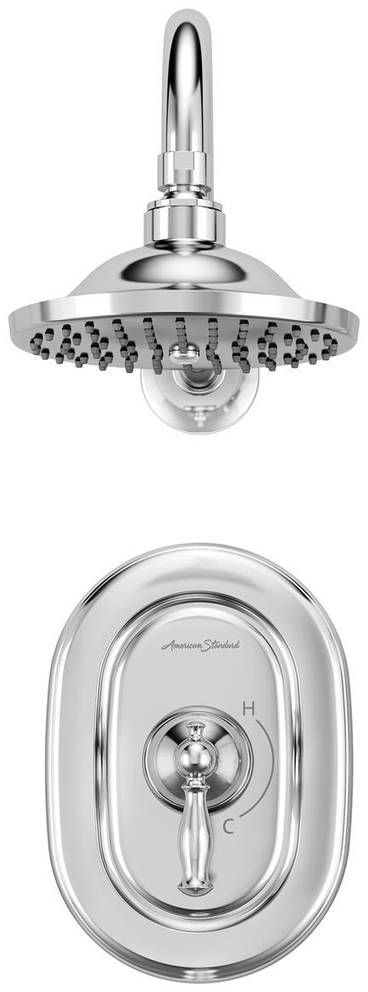 American Standard Quentin® Polished Chrome Shower Only Trim Kit with Pressure Balance Cartridge-0