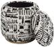 Uttermost® Dialogue Black/White Poof Ottoman-4