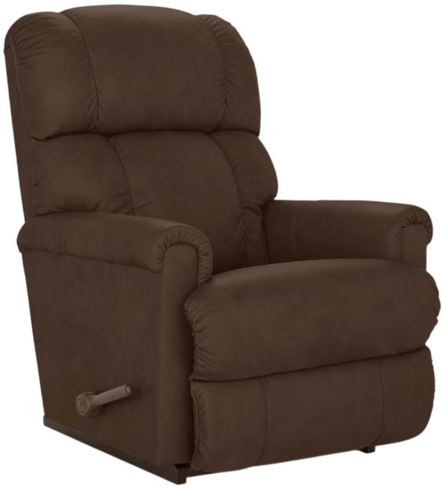 La-Z-Boy® Pinnacle Umber Leather Manual Swivel Gliding Recliner-0
