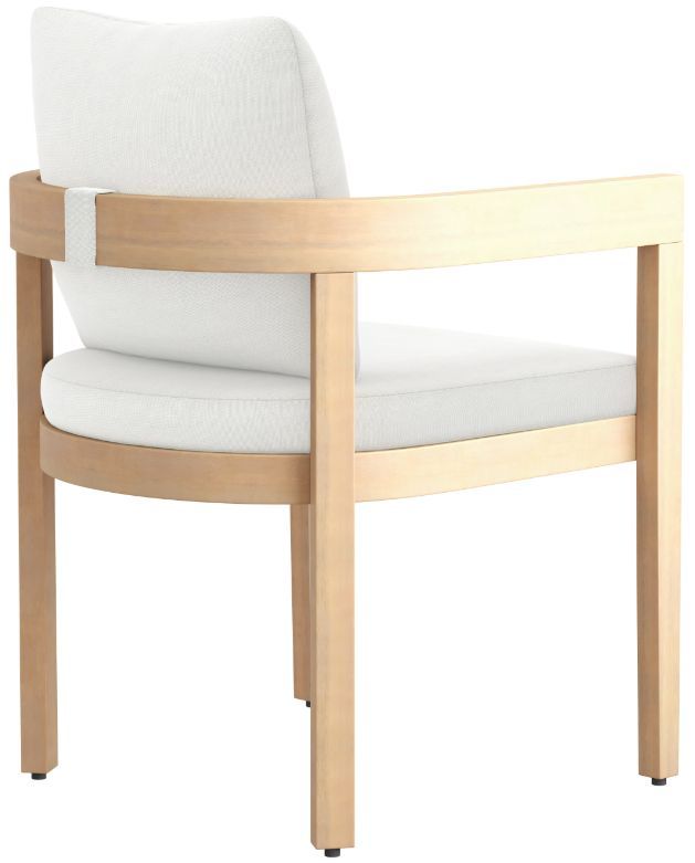New Classic® Home Furnishings Wesley White Acacia/Fabric Outdoor Patio Side Chair-4