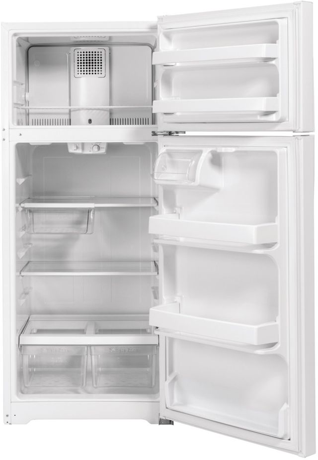 GE® 28" 16.6 Cu. Ft. White Top Freezer Refrigerator-2