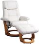 BenchMaster Caribbean Line Ventura Snow White Chair and Ottoman Set-0