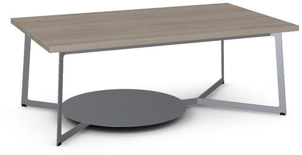 Amisco Customizable Malloy Thermo Fused Laminate Coffee Table with Metal Frame-0