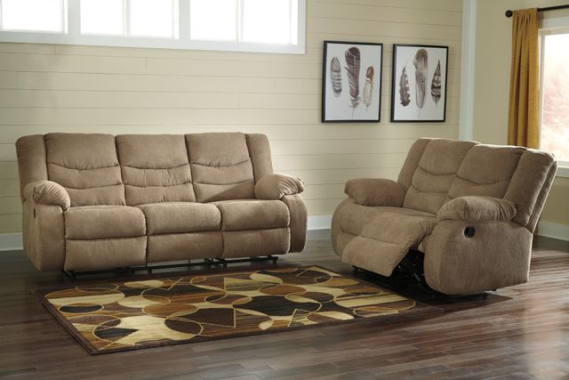 Signature Design by Ashley® Tulen Mocha Reclining Loveseat-3