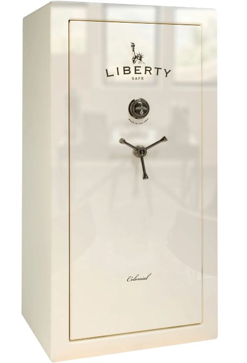 Liberty Safe Colonial Black Chrome/White Gloss 30 Mechanical Gun Safe-0