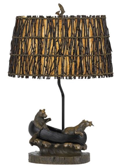 Cal® Lighting & Accessories Bear Antique Bronze Table Lamp-0