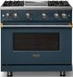 Viking® 5 Series 36" Squall Pro Style Gas (LP) Range with Brushed Brass Trim-4