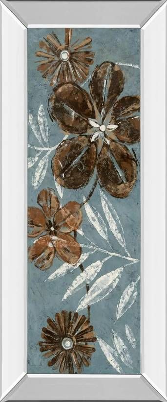 Classy Art Denim Garden II by Maria Donovan Mirror Framed Wall Art-0