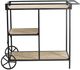 A & B Home Black/Natural Shelf with Wheels-0