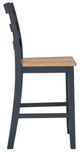 Signature Design by Ashley® Gesthaven Blue/Natural Barstool-2
