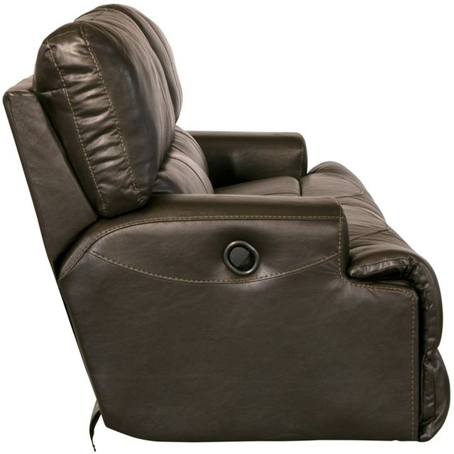 Catnapper® Wembley Steel Leather Lay Flat Reclining Sofa-4