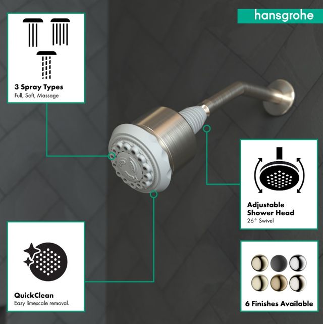 Hansgrohe Clubmaster Brushed Nickel Showerhead-2