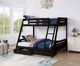 Furniture of America® Emilee Black Twin/Full Bunk Bed-1