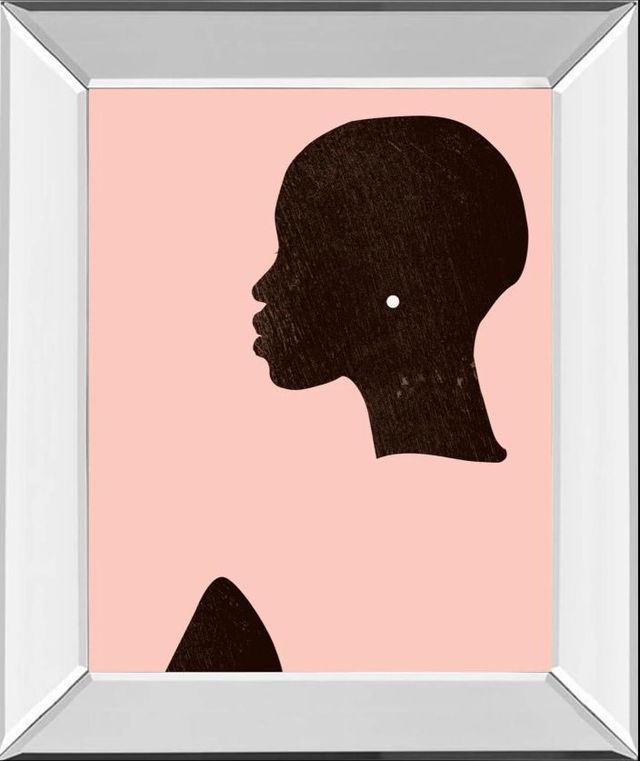 Classy Art Pink Silhouette I by Jennifer Paxton Parker Mirror Framed Wall Art-0