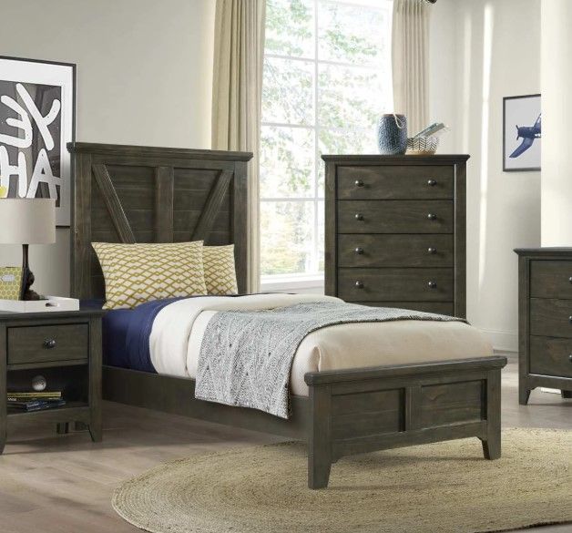 Intercon Tahoe River Rock Youth Twin Panel Bed-2