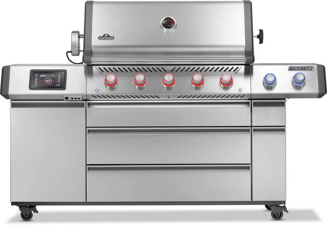 Napoleon Prestige® PRO 665 Elite 5-Burner Stainless Steel Freestanding Liquid Propane Grill with Smart Technology and Electric Smoker Box-0