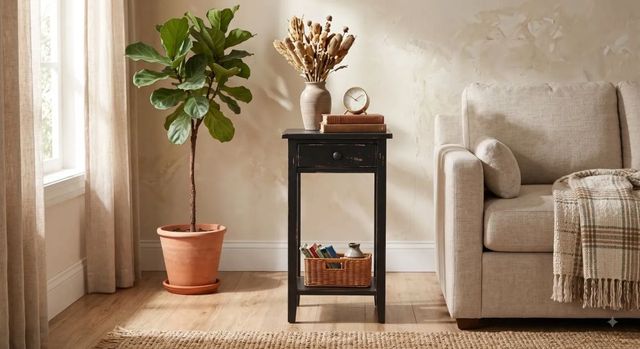 Sunny Designs™ Black Sand Side Table-1