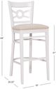 Linon Tracey 2-Piece Beige/White Upholstered Bar Stool-2