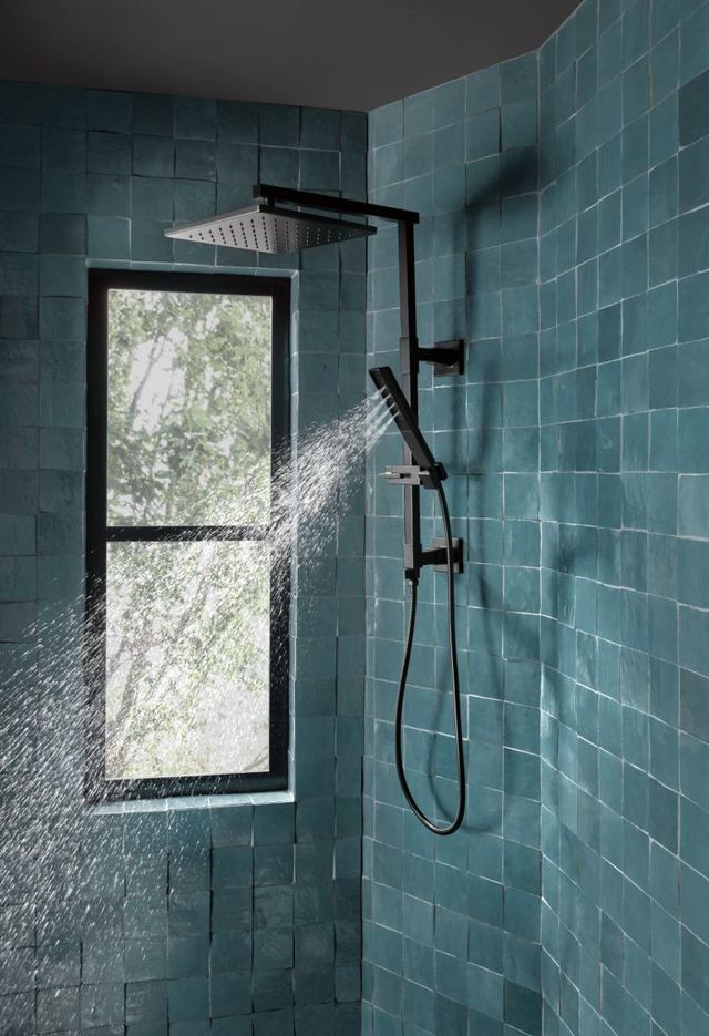 Brizo Essential™ Matte Black Linear Square Shower Column Extension-3