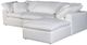 Moe's Home Collection Clay Lounge 4-Piece Cream White Modular Sectional and Ottoman-2