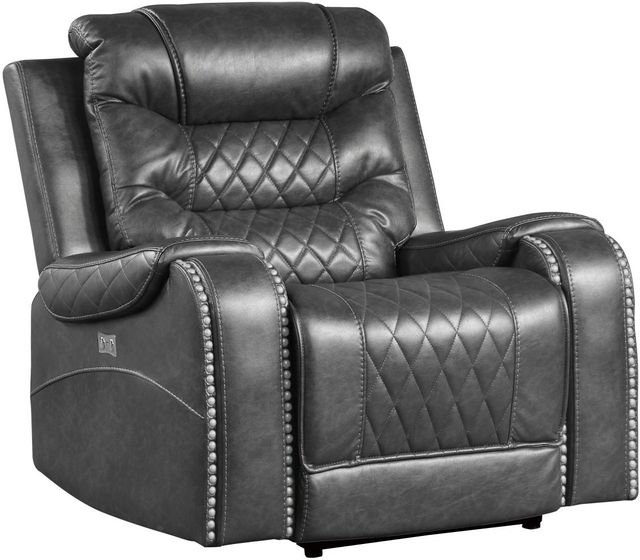 Mazin Furniture Putnam Gray Power Reclining Chair