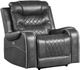 Mazin Furniture Putnam Gray Power Reclining Chair-0