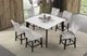 Furniture of America® Sabro White Square Counter Table with Black Base-1