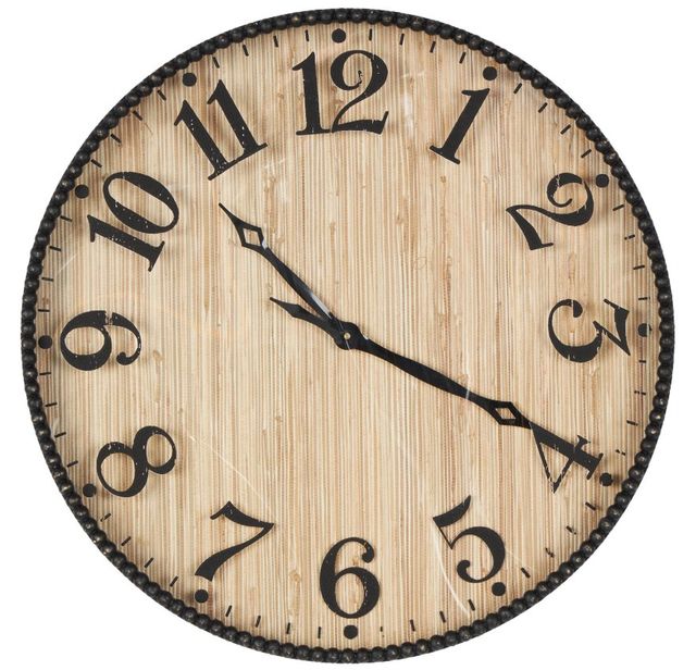 Deco Marche Light Brown Distressed Wall Clock-0