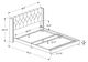 Monarch Specialties Inc. Dark Grey Velvet with Chrome Trim Queen Bed-3