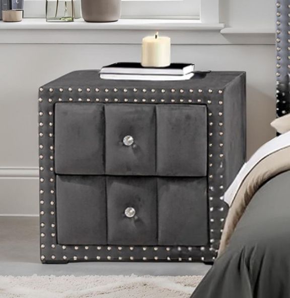 Furniture of America® Farese Dark Gray Nightstand-0