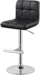 Coaster® Lenny 2-Piece Chrome/Black Adjustable Height Stools-4