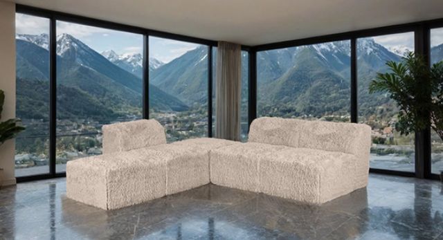 Furniture of America® Nappi Taupe L-Sectional-2