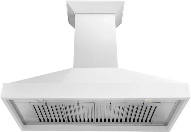 ZLINE 48" Smooth Bright White Wall Mounted Range Hood-3