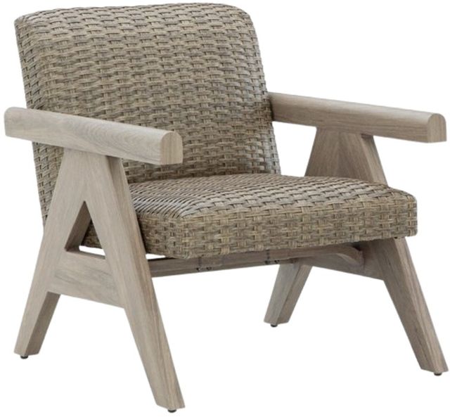 Signature Design by Ashley® Carisbo Beige Woven Outdoor Rocking Lounge Chair-0