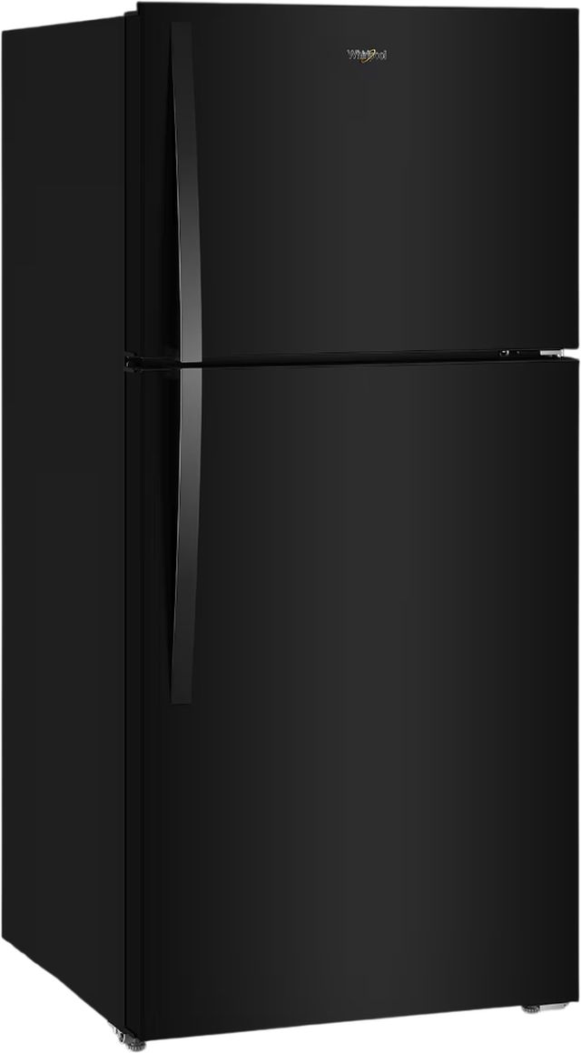 Whirlpool® 30" 19.3 Cu. Ft. Black Top Freezer Refrigerator with Total Coverage Cooling-2