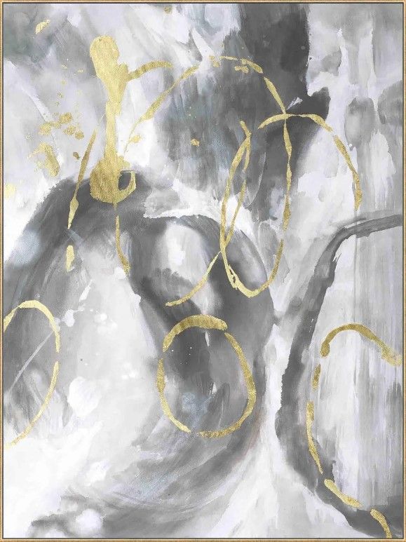 Classy Art Floating Tempered Glass with Foil Wall Art-0