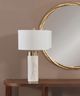 Bassett Mirror Jocelyn Brass/White Table Lamp-4