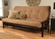 Kodiak Furniture Monterey Suede Peat/Espresso Queen Futon with Mattress-4