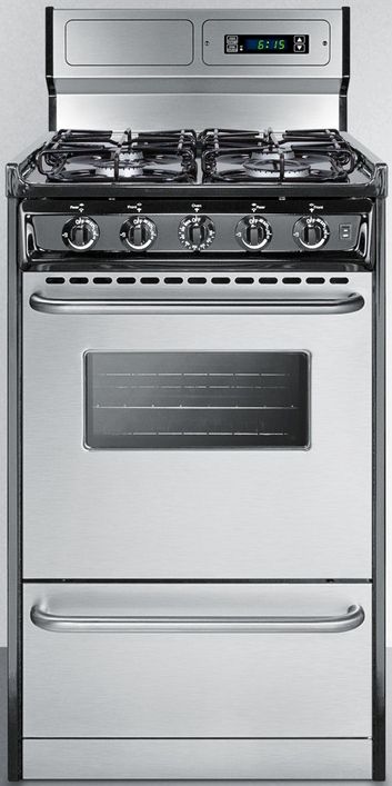 Summit® 20" Stainless Steel Freestanding Gas Range