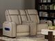 Alan Bone Power Leather Loveseat-1