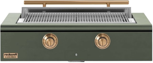 Caliber™ Rockwell Social 2-Burner Olive Built-In Liquid Propane Grill with Gold Hardware-0