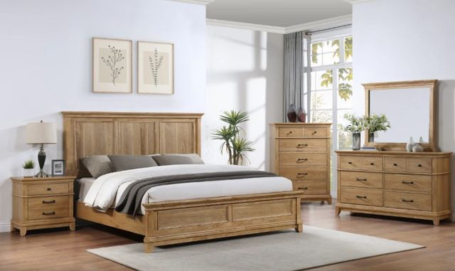 New Classic® Home Furnishings Sunstone Honey Queen Panel Bed-1